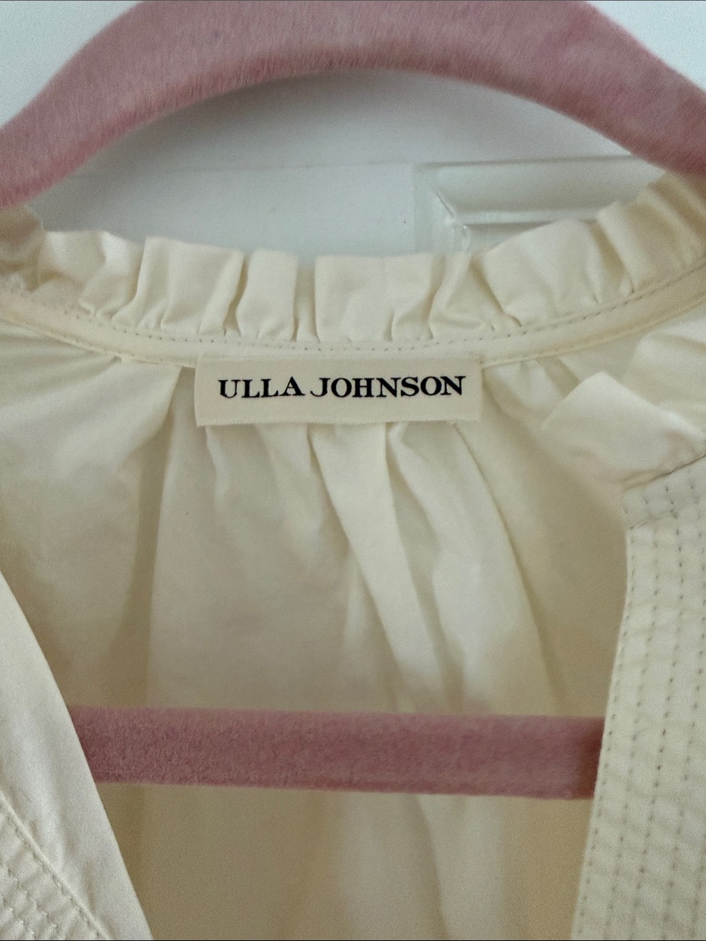 Ulla Johnson Cream Tiered Ruffle Mini Dress - Picture 3 of 4